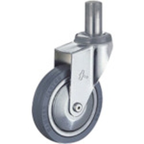 ハンマー 差込み旋回式ゴム車輪 125mm