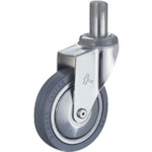 ハンマー 差込み旋回式ゴム車輪 75mm