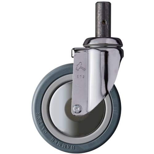 ハンマー 差込み旋回式ゴム車輪(ナイロンホイール・