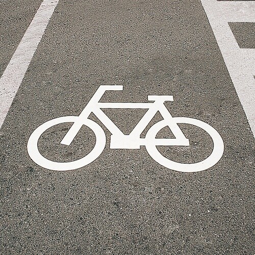 緑十字 路面用標識 自転車マーク(反射) RHM−