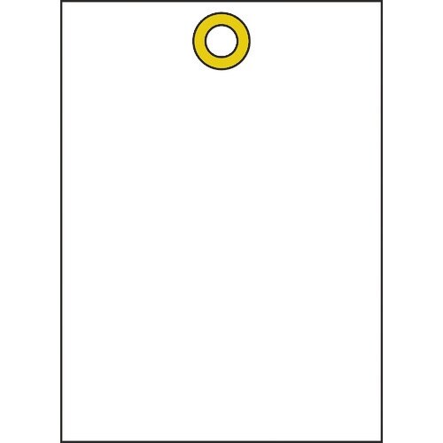 緑十字 バルブ開閉札 白無地タイプ 特15−100