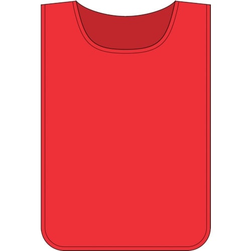 緑十字 安全ベスト(ゼッケン) 赤無地タイプ ゼッ