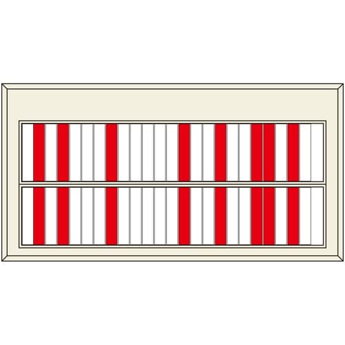 緑十字 回転式名札掛(50名用) 赤⇔白 回転ネー
