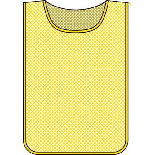 緑十字 メッシュ製安全ベスト(ゼッケン) 黄無地タ