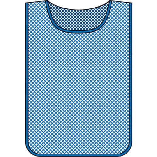 緑十字 メッシュ製安全ベスト(ゼッケン) 青無地タ