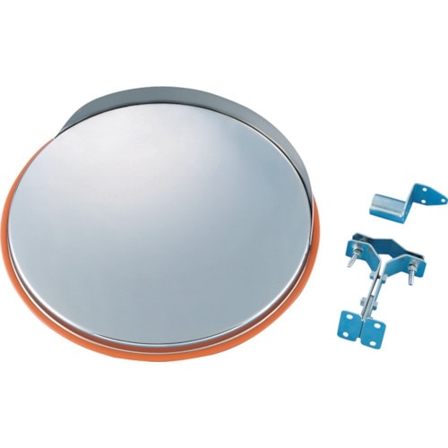 緑十字 小型カーブミラー(ステンレスタイプ) 壁丸