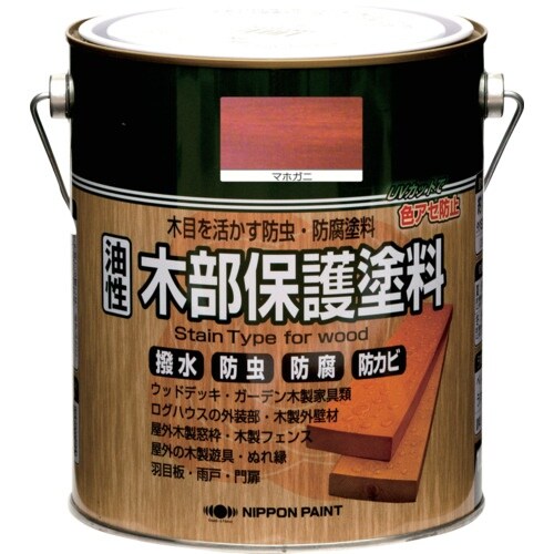 ニッぺ 油性木部保護塗料 1.6L マホガニ HY
