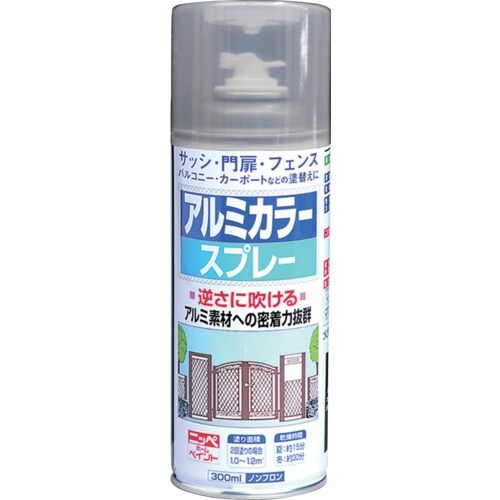 ニッぺ アルミカラースプレー 300ml 透明クリ