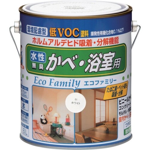 ニッぺ 水性エコファミリー 1.6L アイボリー