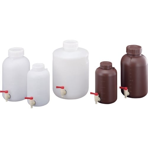 サンプラ PE広口下口活栓付瓶 10L