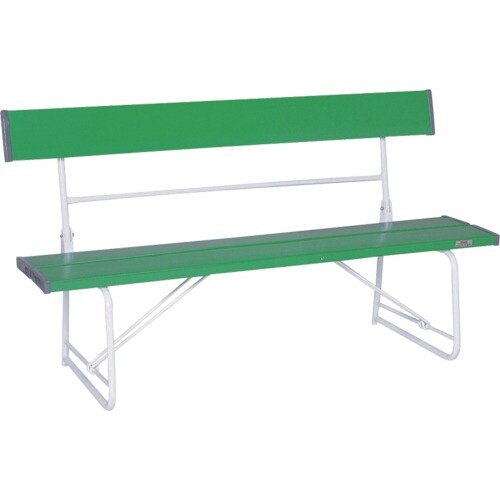 テラモト ベンチ背付1500緑