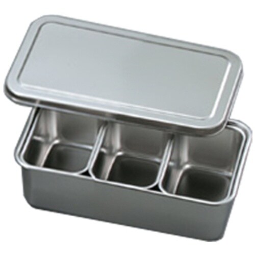 AS ステンレスバット蓋付き(仲子入り)3ツ入