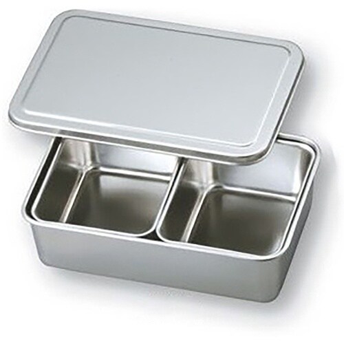 AS ステンレスバット蓋付き(仲子入り)2ツ入