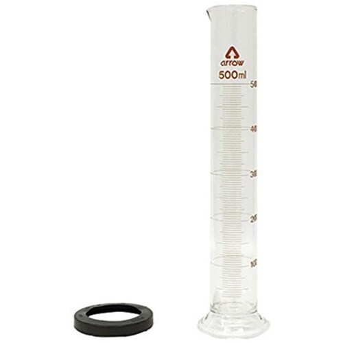 AS メスシリンダー500ml(硬化ガラス)