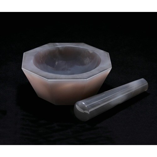 AS メノー乳鉢浅型70×90×23乳棒付