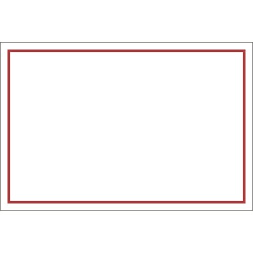 ユニット ゼッケンステッカー胸用 赤枠白地無地