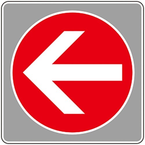 ユニット フロアカーペット用標識 矢印 赤 大