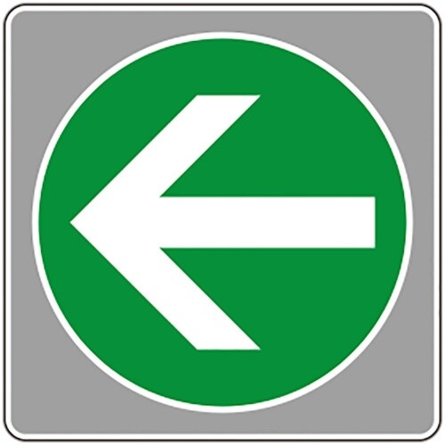 ユニット フロアカーペット用標識 矢印 緑 大