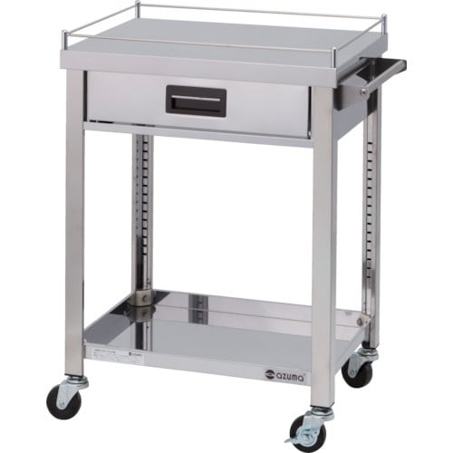 アズマ 4方コボレ止め・引出付ワゴン 2段