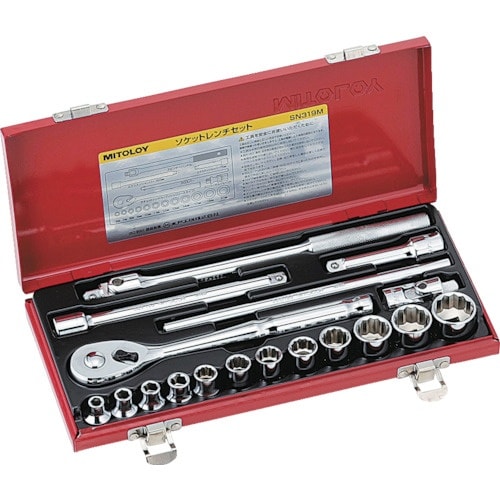 ミトロイ 3/8 ソケットレンチセットメタルケース