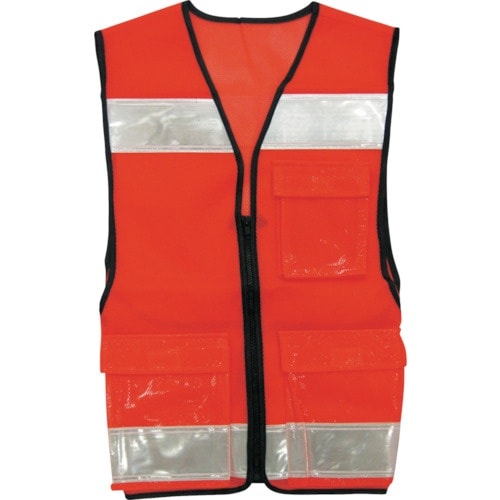 グリーンクロス メッシュ安全反射ベスト 蛍光オレン