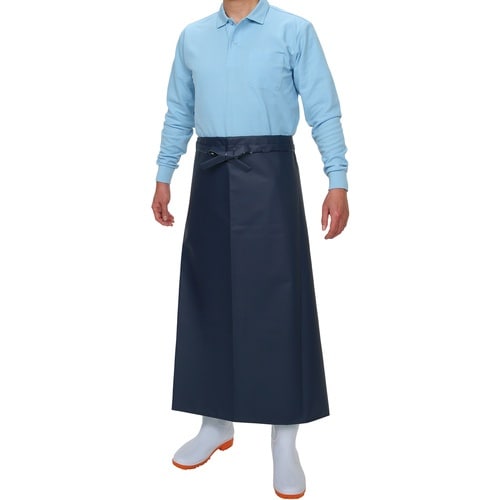 おたふく 6135 エステル 前掛 腰下紺・ネイビ