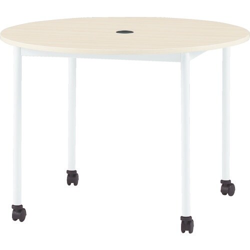 TOKIO オフィスデスク 丸型 キャスター付 ナ