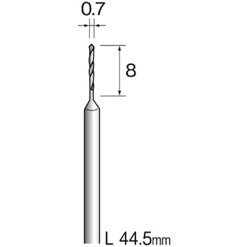 Minimo スチールドリル φ0.7 (10本入