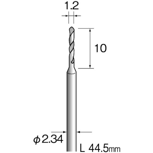 Minimo スチールドリル φ1.2 (10本入