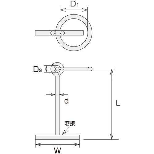 水本 ステンレス 係船環MT型 リング内径175m