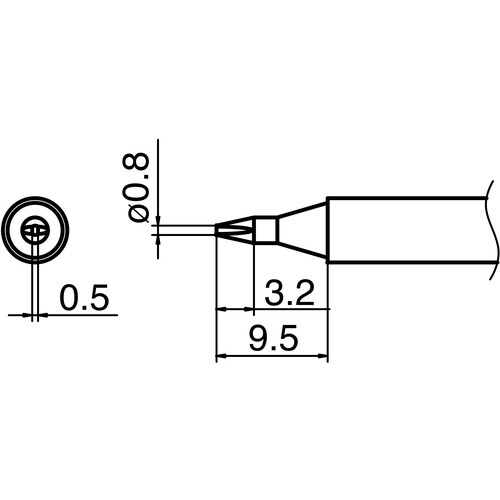 白光 こて先 0.8D型