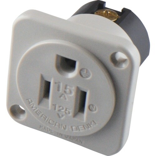 アメリカン電機 平刃形 機器用アウトレット 接地2