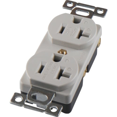 アメリカン電機 平刃形 複式埋込コンセント 接地2