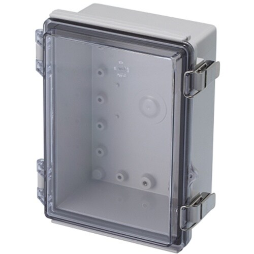 タカチ 防水・防塵ボックス 透明/ホワイトグレー