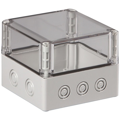 タカチ ノックアウト付防水・防塵ボックス 透明/ホ