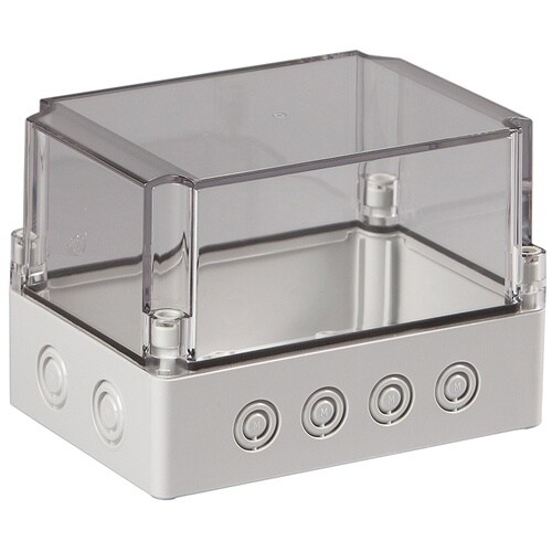 タカチ ノックアウト付防水・防塵ボックス 透明/ホ