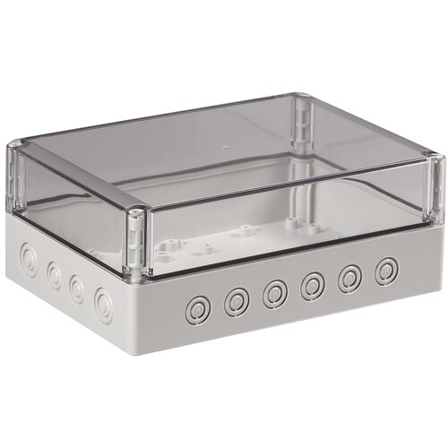 タカチ ノックアウト付防水・防塵ボックス 透明/ホ