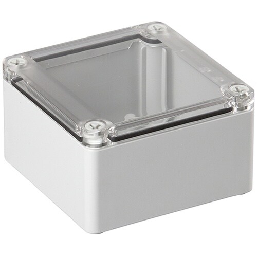 タカチ 防水・防塵ポリカボックス 透明/ホワイトグ