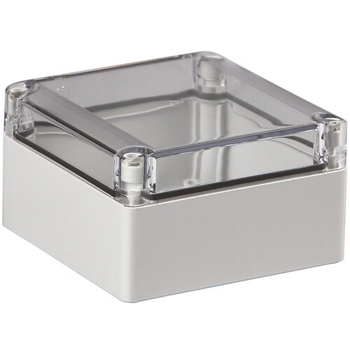 タカチ 防水・防塵ポリカボックス 透明/ホワイトグ