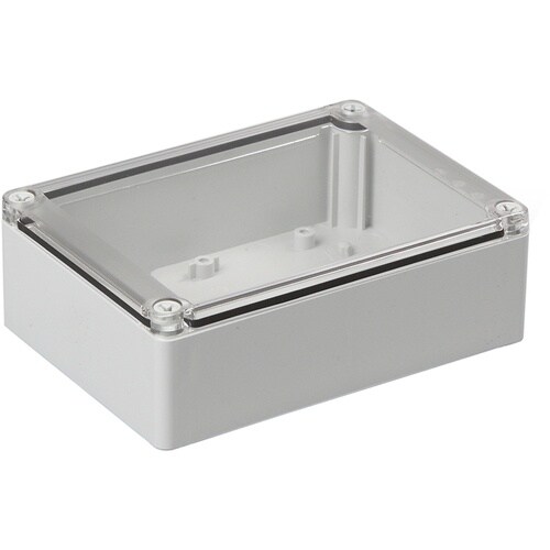 タカチ 防水・防塵ポリカボックス 透明/ホワイトグ