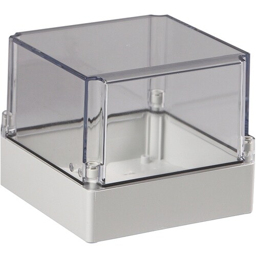 タカチ 防水・防塵ポリカボックス 透明/ホワイトグ