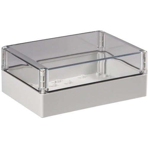 タカチ 防水・防塵ポリカボックス 透明/ホワイトグ