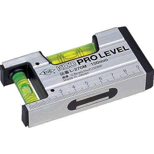 KOD マグネット付箱型アルミレベル(230mm)