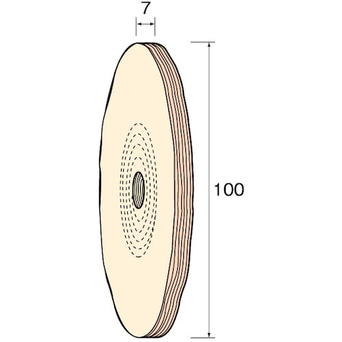 Minimo 綿バフホイール 仕上げ用 φ100