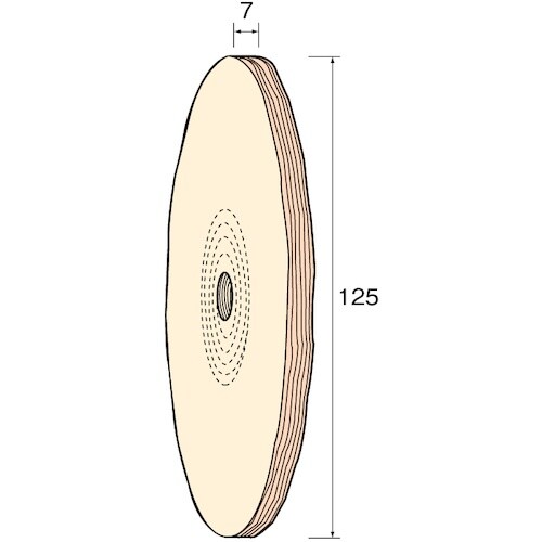 Minimo 綿バフホイール 仕上げ用 φ125