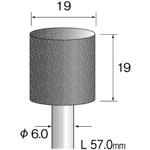 Minimo グレー砥石 A/WA#60 φ19