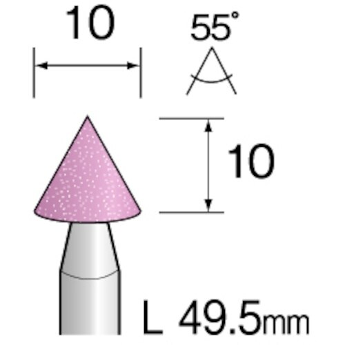 Minimo PAピンク砥石#120 φ10 (1