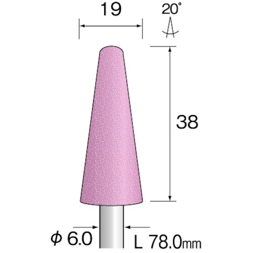 Minimo PAピンク砥石#120 φ19 (1
