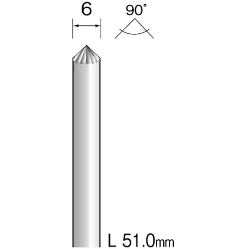Minimo 超硬カッター ストレートカット Φ6