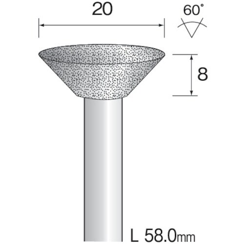 Minimo 電着ダイヤモンドバー#120 Φ20
